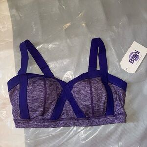 Women's Balini Sports Size 6 Pretty Purple Yoga Athletic Bra Pilates Top NWT